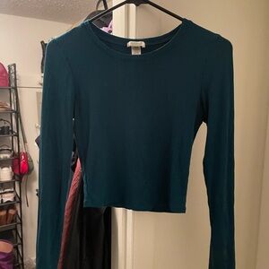 ✨3 for $10✨ Bozzolo Teal Ribbed Crop Top
